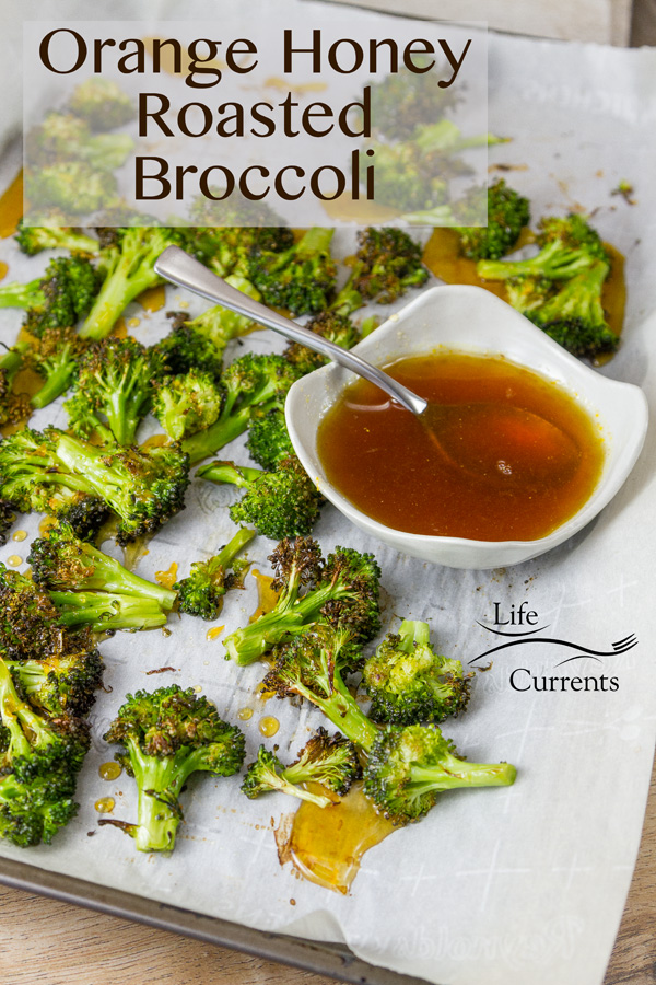 Honey Orange Roasted Broccoli is a great quick and easy side dish for Asian food night. 
