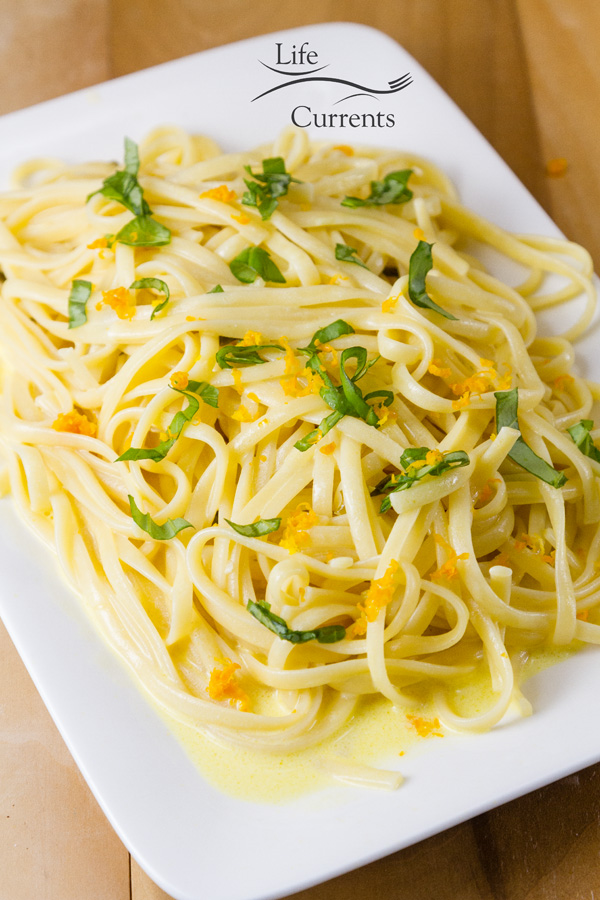 Orange Basil Cream Sauce recipe with fresh basil and sweet oranges simmer with delicious cream