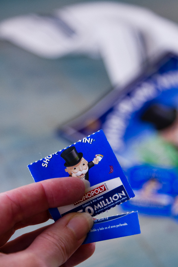 Last call for the MONOPOLY Collect & Win game - what to do with those tickets 