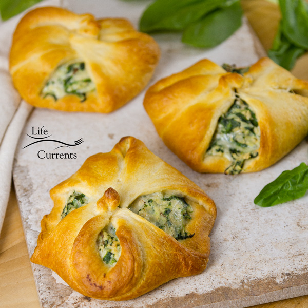 Spinach Mushroom Crescents &ndash; There&rsquo;s enough filling in the recipe that you can actually do both. Maybe make the some smaller ones for the kids, and bigger ones for the adults.