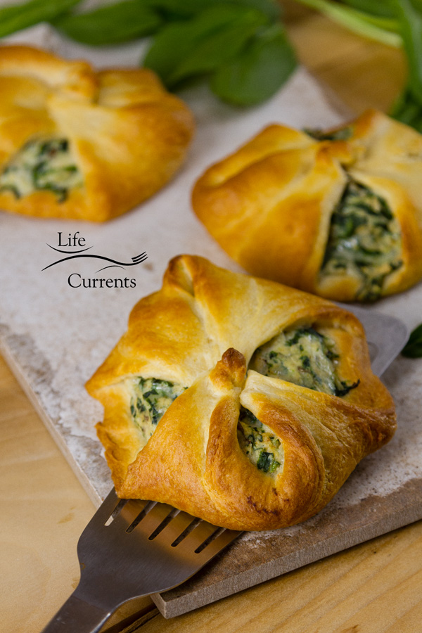 Spinach Mushroom Crescents &ndash; make it a bigger crescent that&rsquo;s filled with yummy spinach and mushroom goodness and serve it as a main dish. 