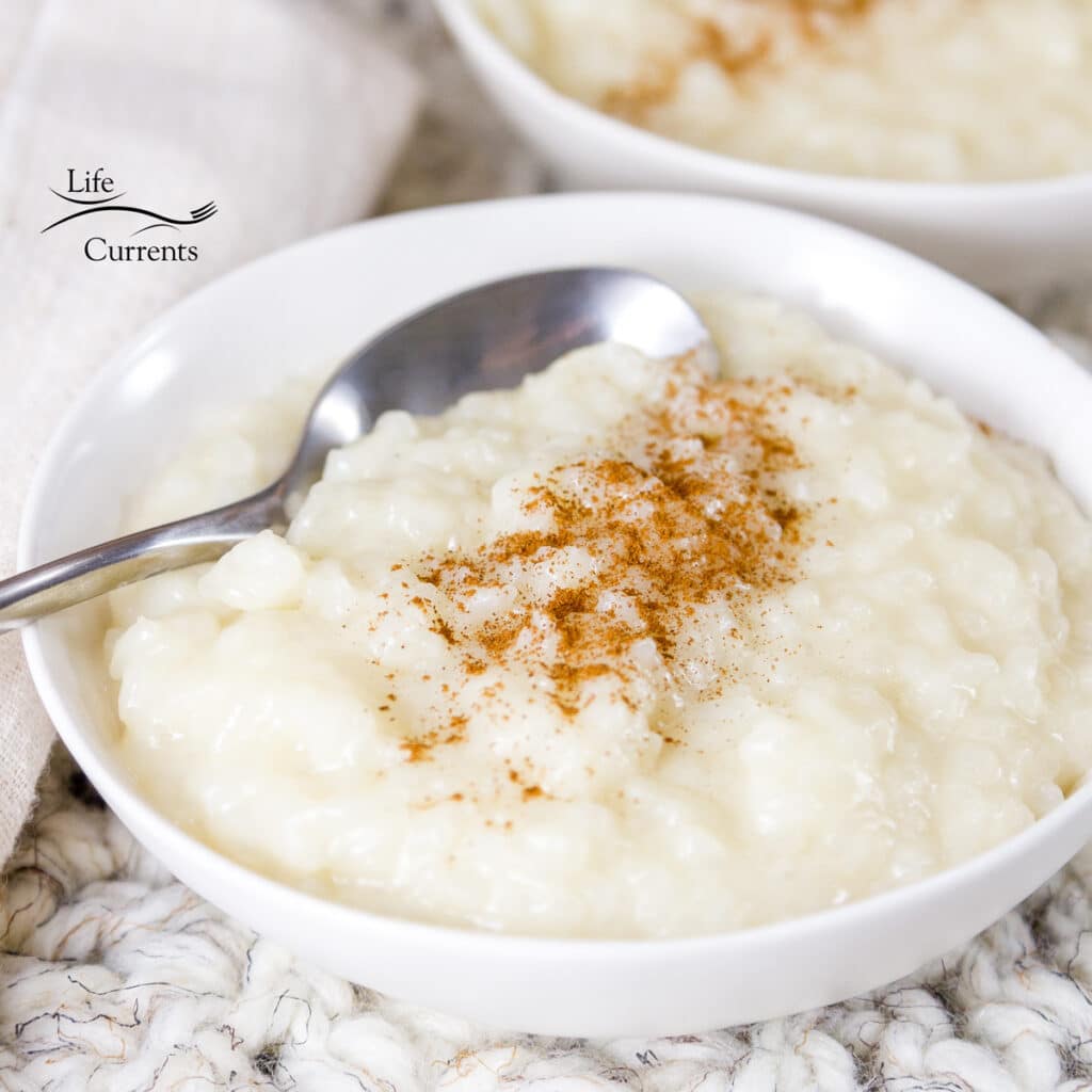 Easy Rice Pudding - Life Currents dessert recipe comfort food