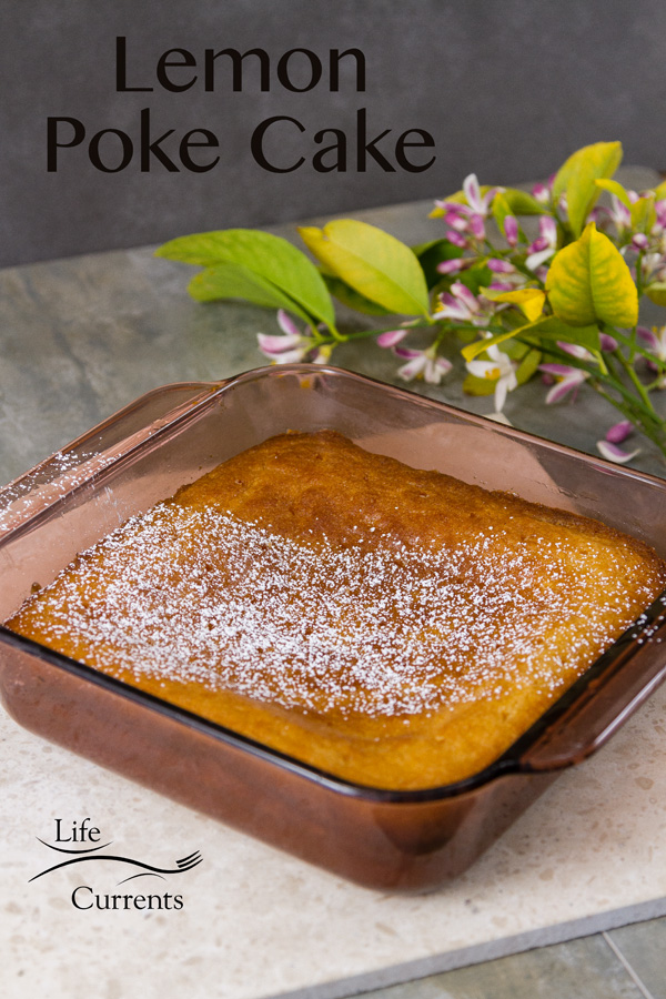 Lemon Poke Cake - the ingredients are all simple. Nothing complicated. And no boxes of Jell-o or pudding to be found in this recipe.