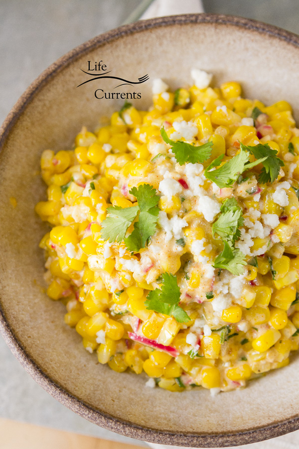 Mexican Street Corn Salad (esquites) -- It’s a perfect appetizer; serve it with chips like salsa. I brought this dish to the Memorial Day pool party, and it was gone in a flash! Mexican Street Corn Salad (esquites) -- It’s a perfect appetizer; serve it with chips like salsa. I brought this dish to the Memorial Day pool party, and it was gone in a flash!