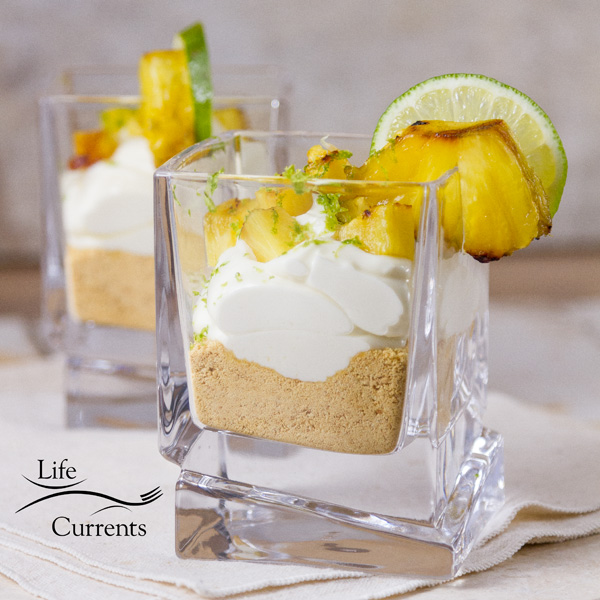 Key Lime and Grilled Pineapple Parfaits the perfect no bake dessert to refresh and cool off