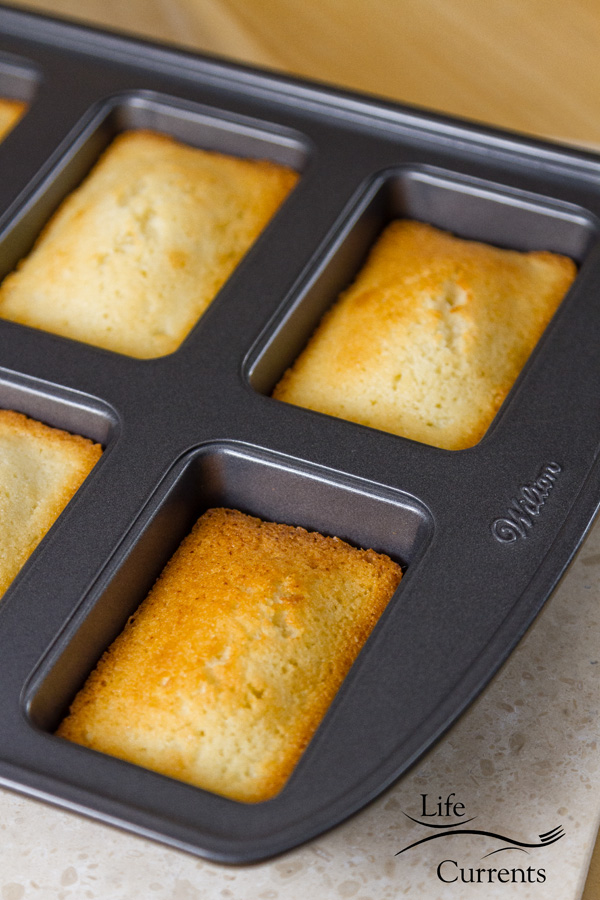 Financiers (French Almond Cakes) in a dark gray Financier cake pan