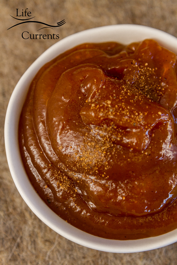 a small dish of pumpkin butter 