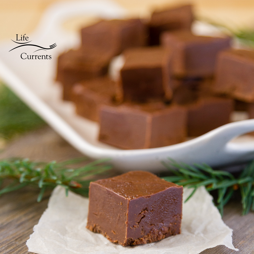 Rich smooth and creamy Mocha Fudge with the intense flavor of espresso and chocolate. This is a fudge that deserves a special place in your holiday baking and gift giving. square crop of Mocha Fudge