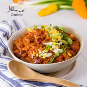 square crop of Crock Pot Vegetarian Chili - a healthy delicious vegan chili