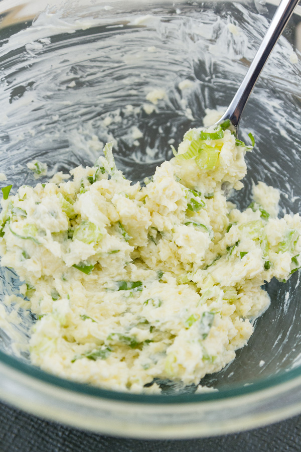 Parmesan and butter mixture in a bowl 