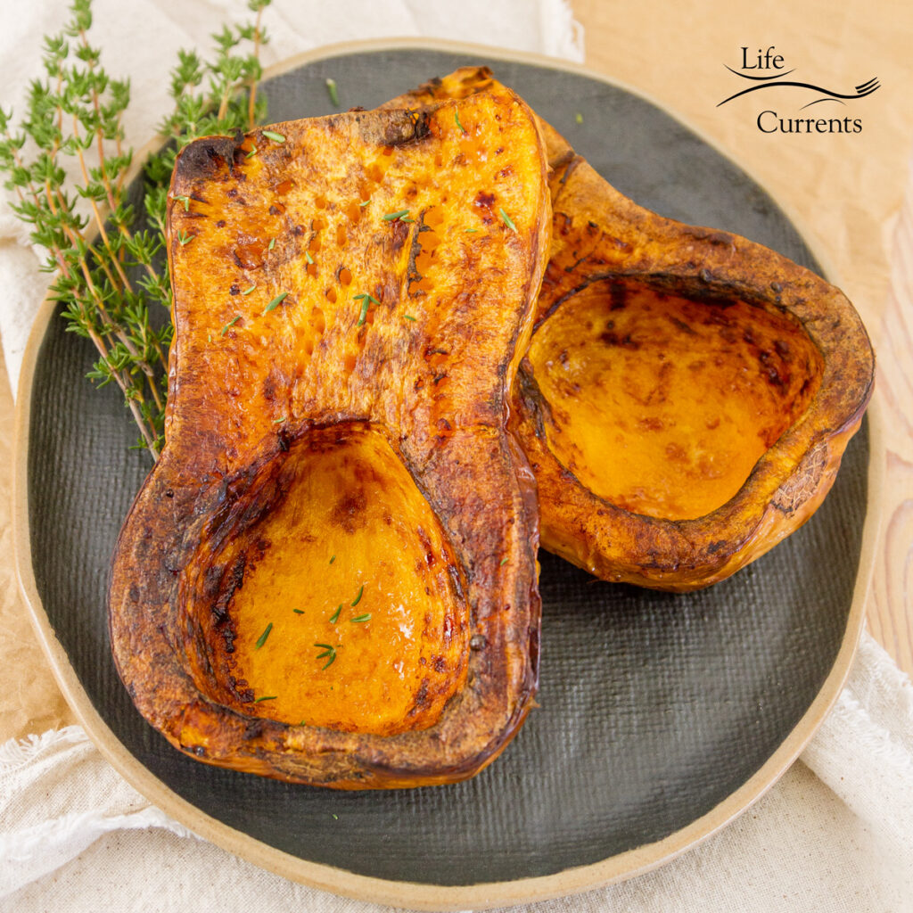 square crop of cooked butternut squash