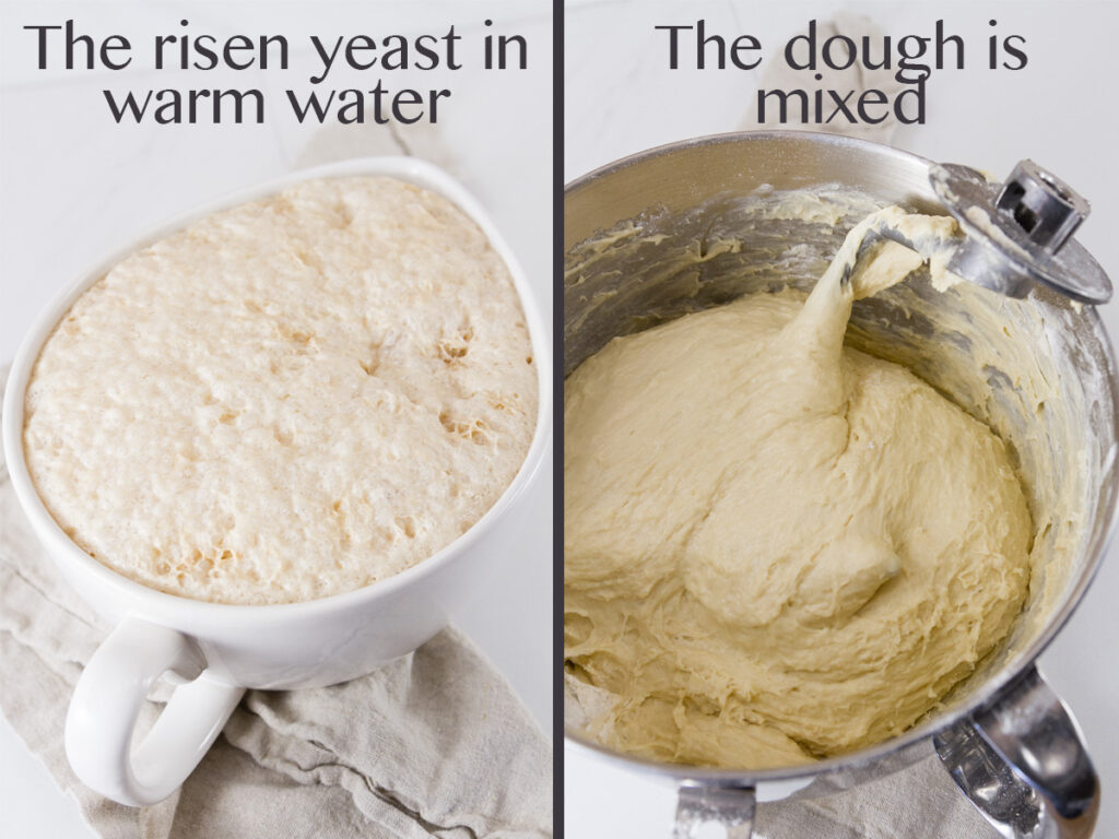 process shots for how to make cinnamon rolls