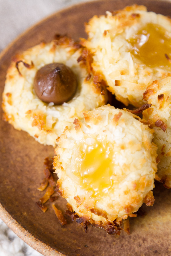 cookies on a brwon plate