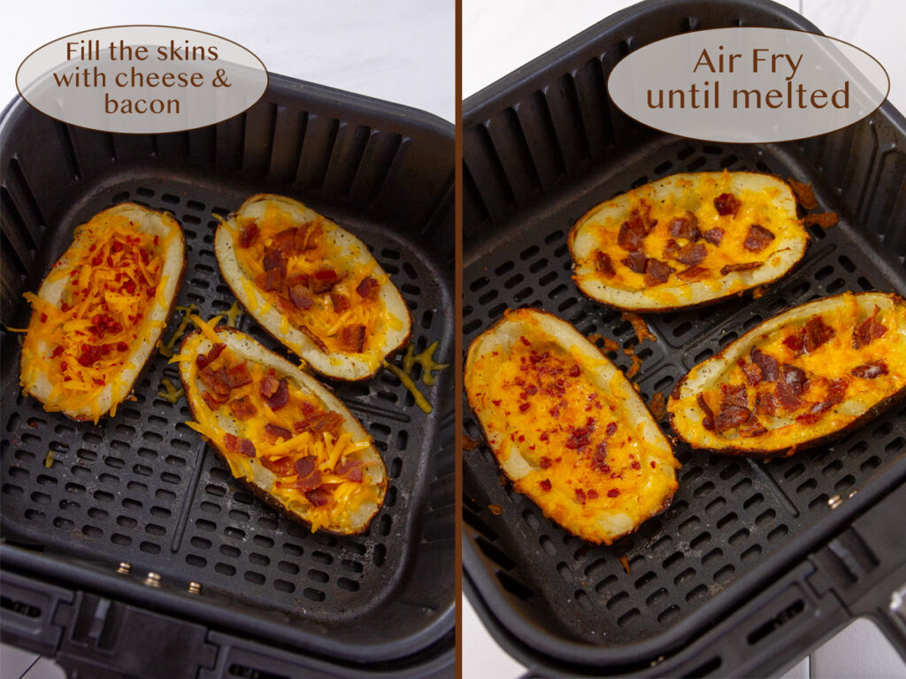 making potatoes into appetizers in the air fryer