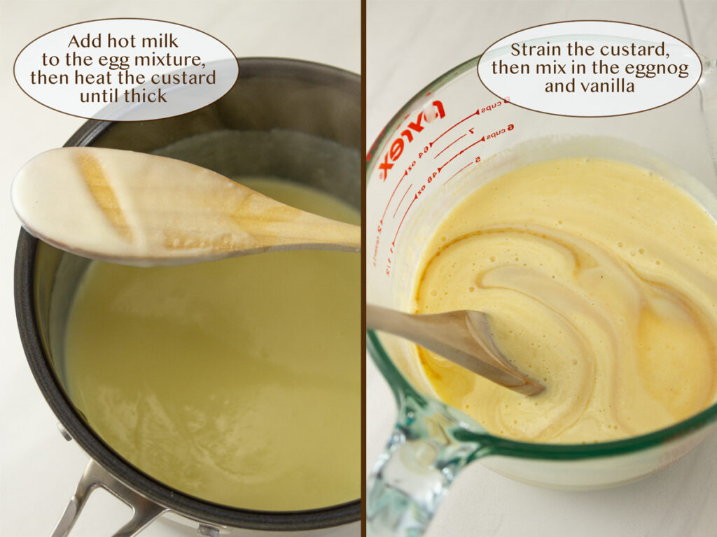 making of the ice cream.