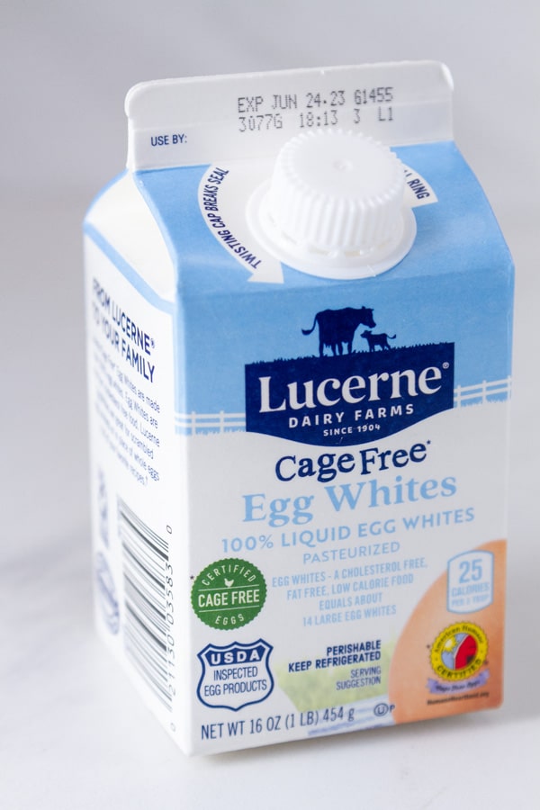 a carton of egg whites.