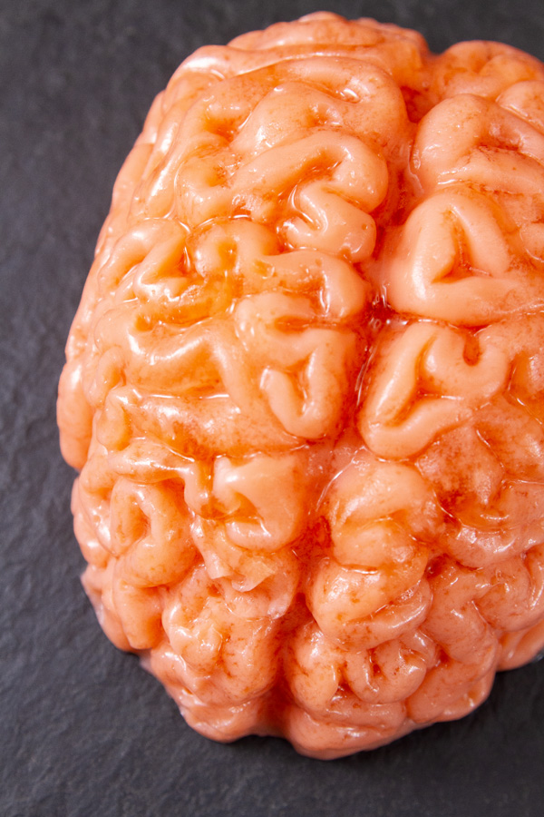 brain on a plate with no "blood"