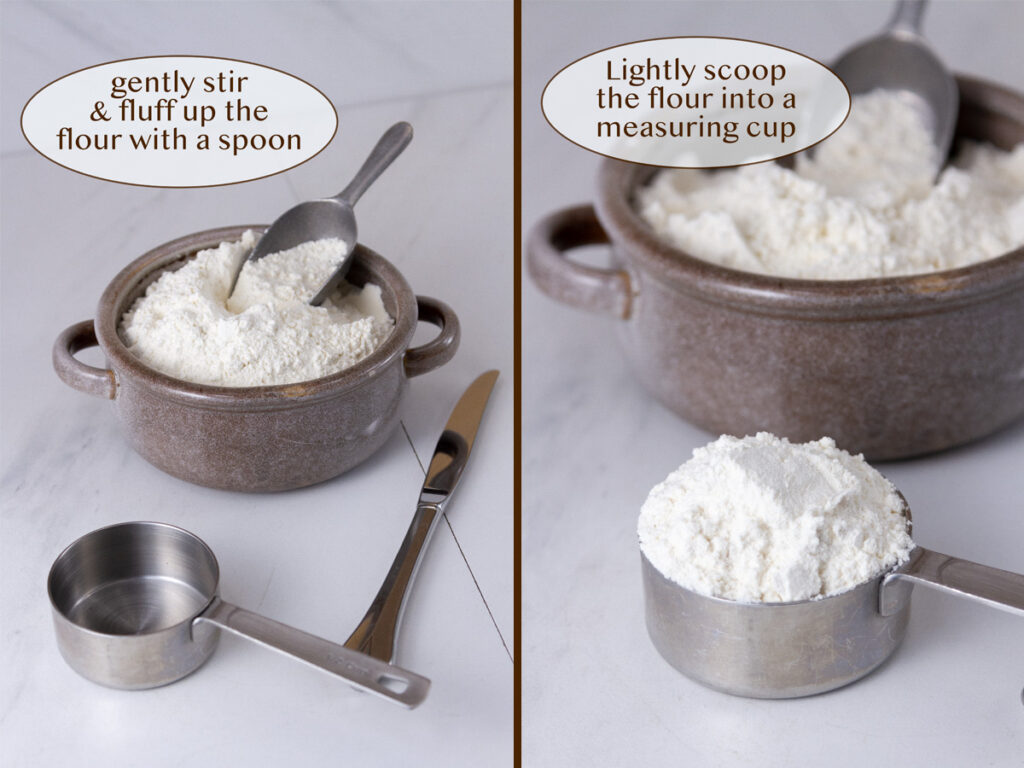 how to measure flour