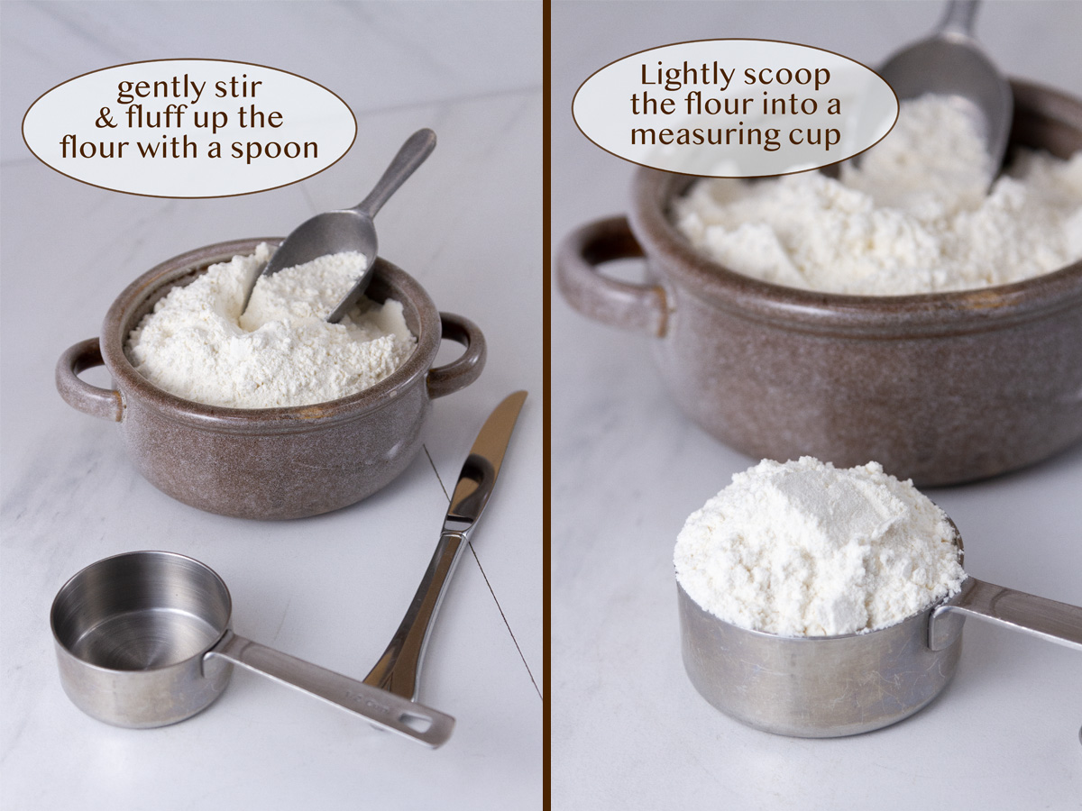 how to measure flour