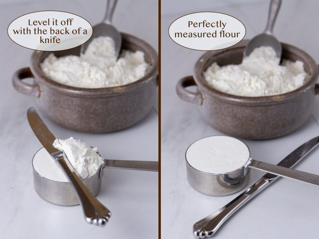 measuring flour