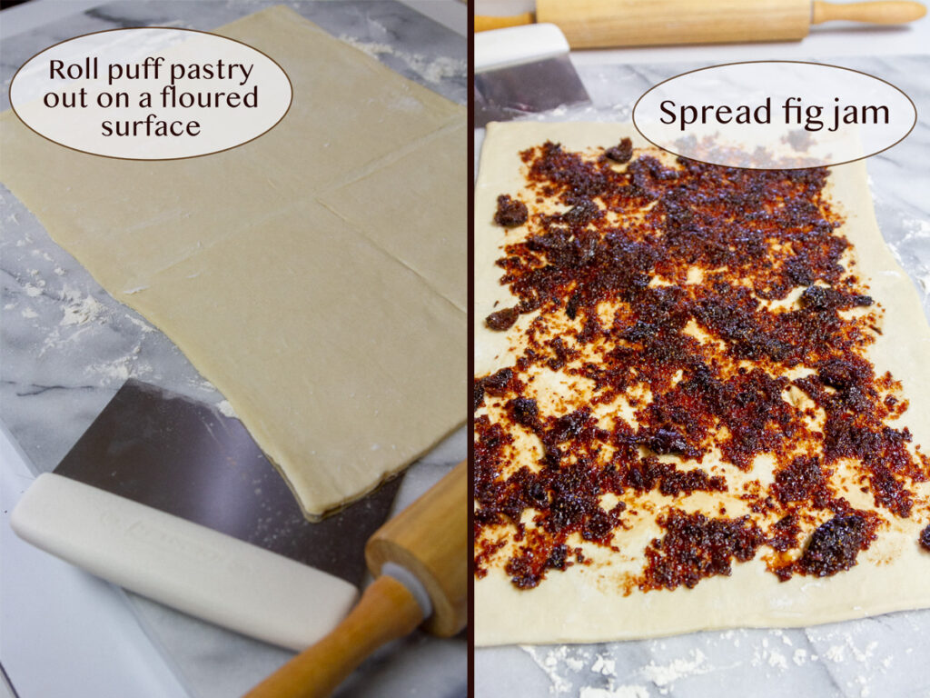 how to make pinwheels, working the dough.