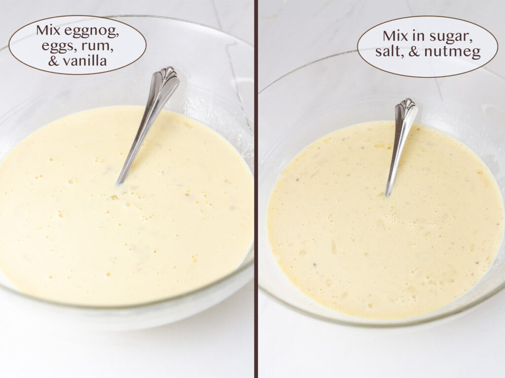 how to make eggnog custards