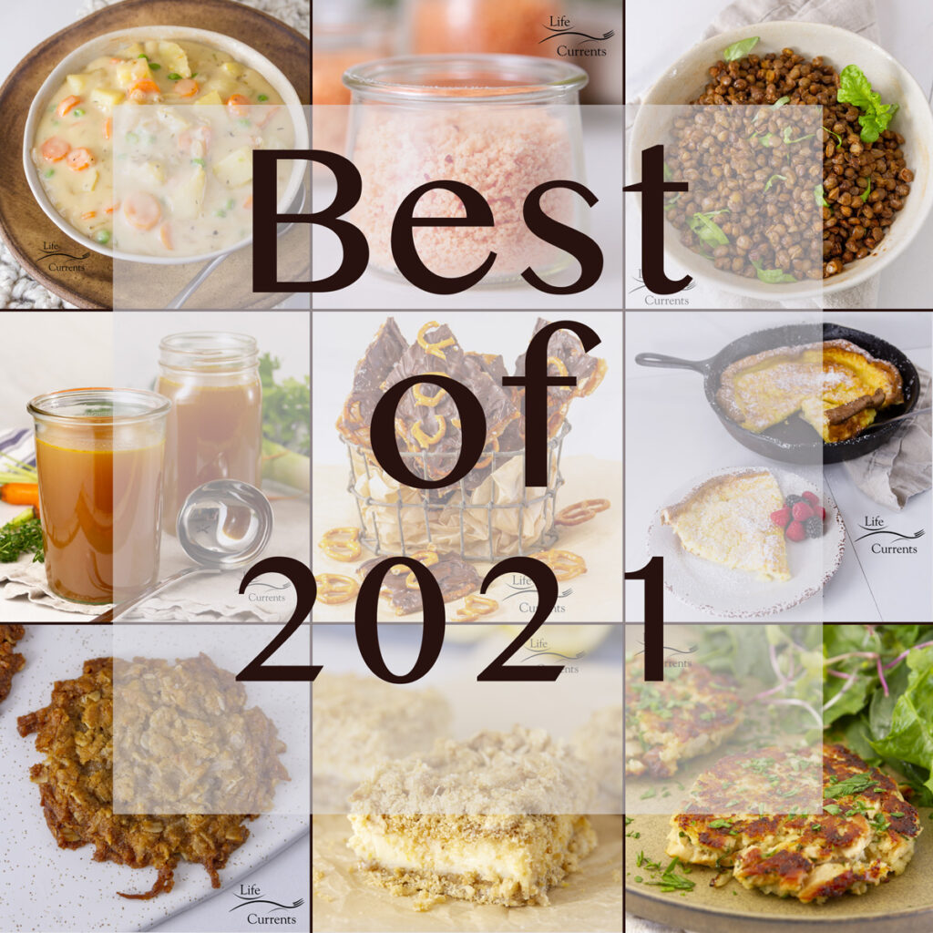 square crop of a collage of images of food with the title "Best of 2021" over the top