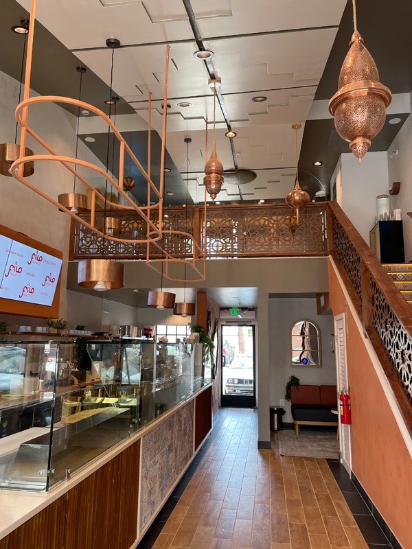 the inside of Filo Dessert co. in Orange, CA.