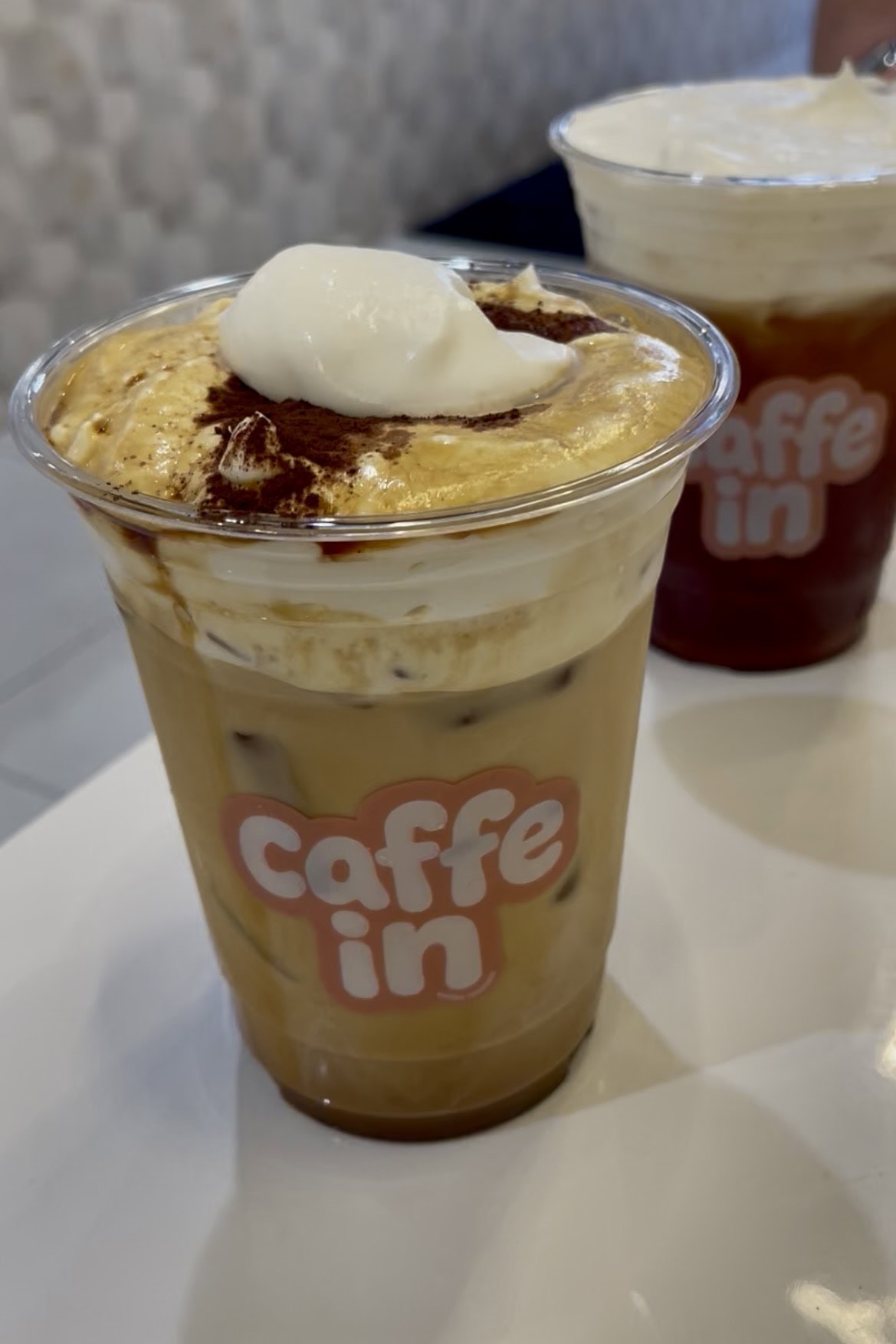 vanilla coffee with cold foam.