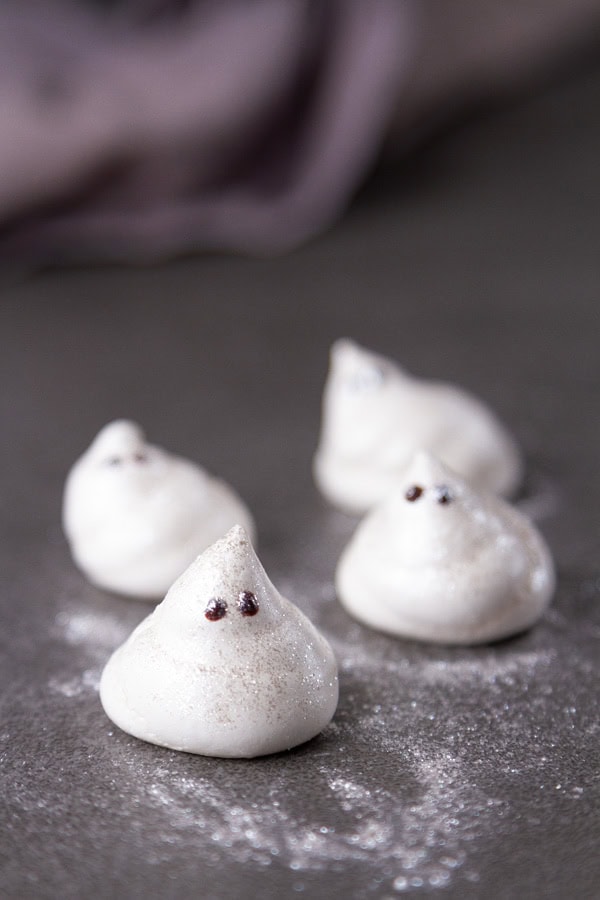 meringues dusted with edible glitter.