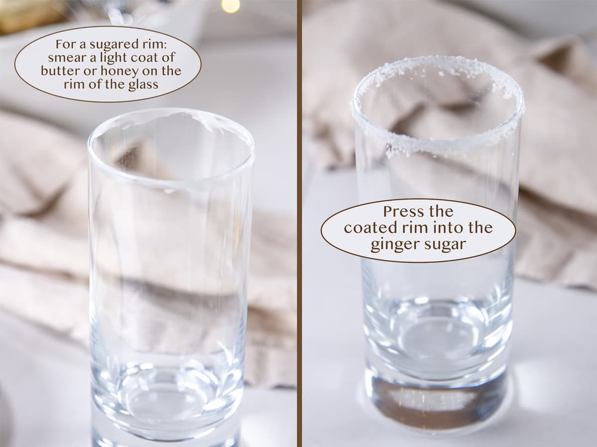 how to sugar a rim for a mocktail.