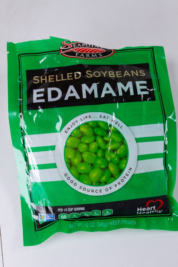 a bag of shelled edamame.