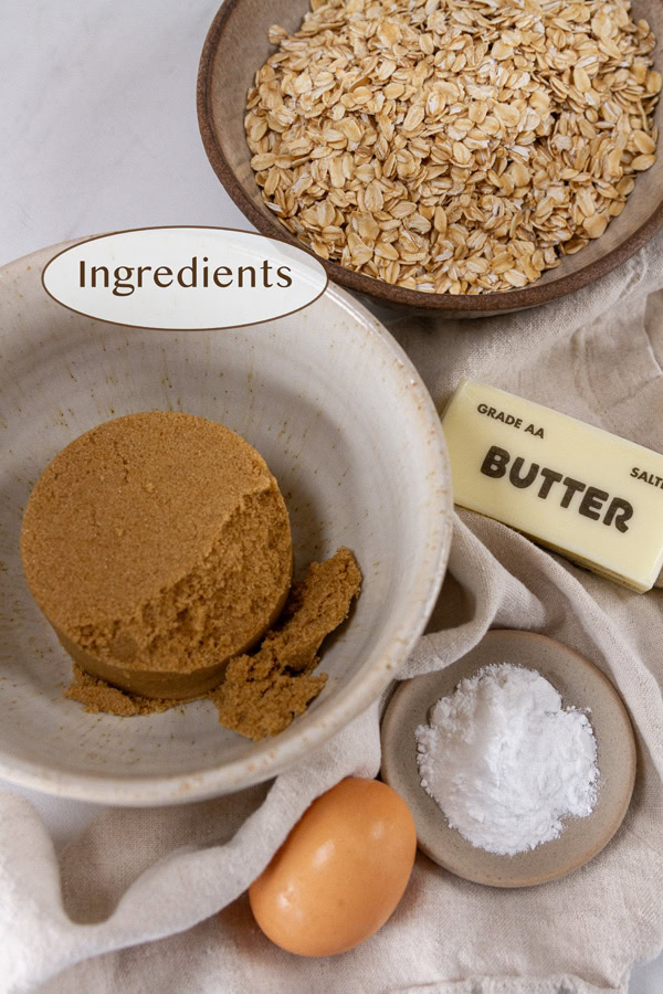 ingredients for this cookie recipe.