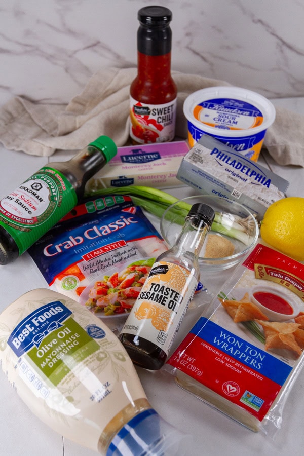 ingredients laid out on a counter.