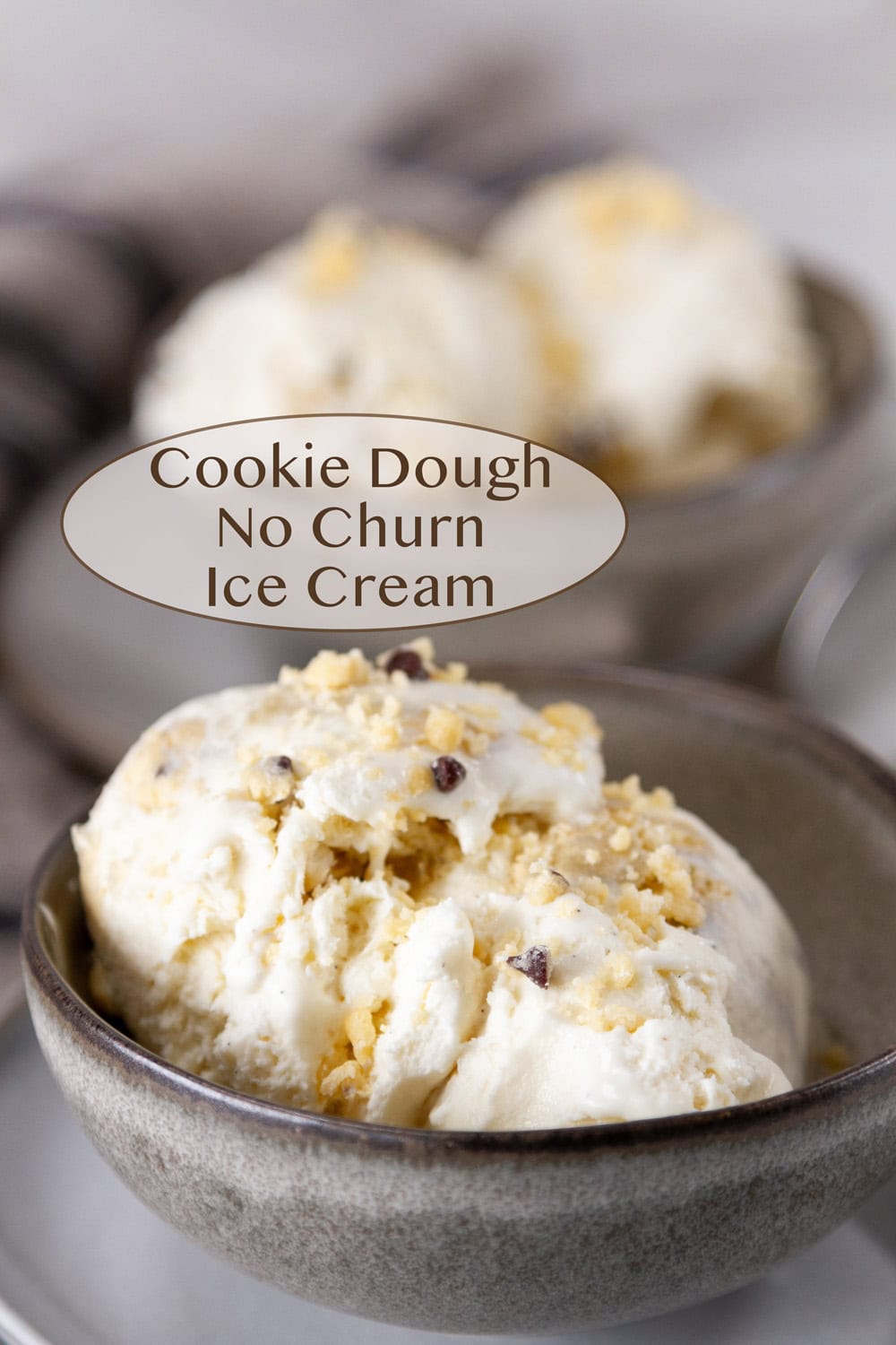 two small bowls of ice cream.