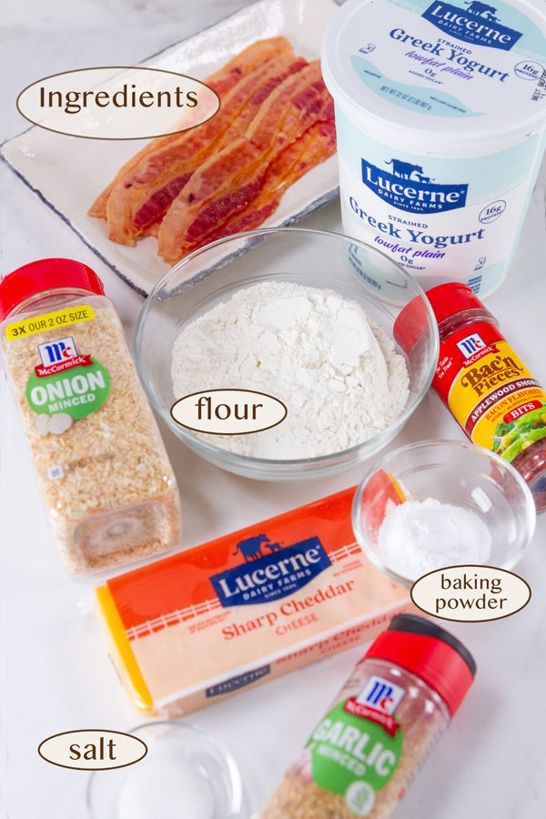 ingredients for bagels.