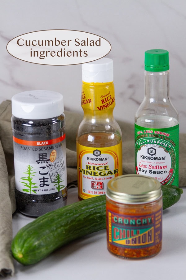 ingredients for cucumber salad.