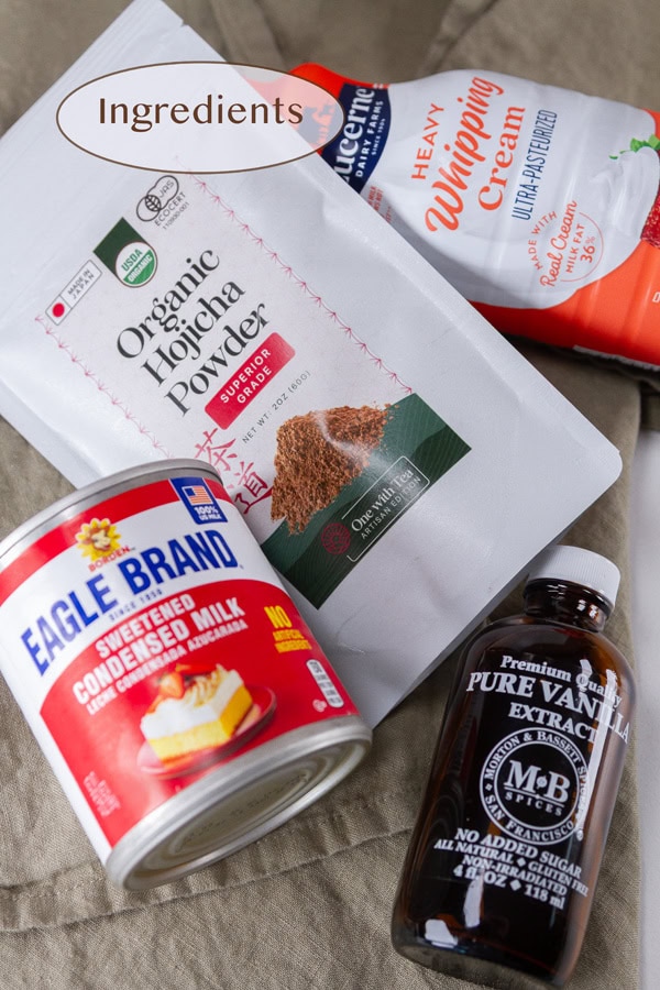 ingredients for this ice cream.