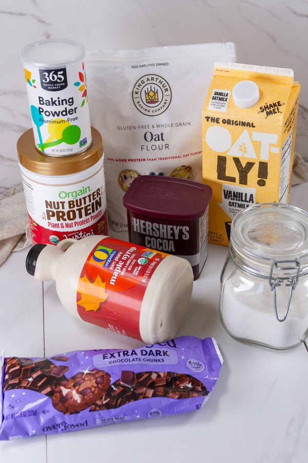 ingredients for mug cake.