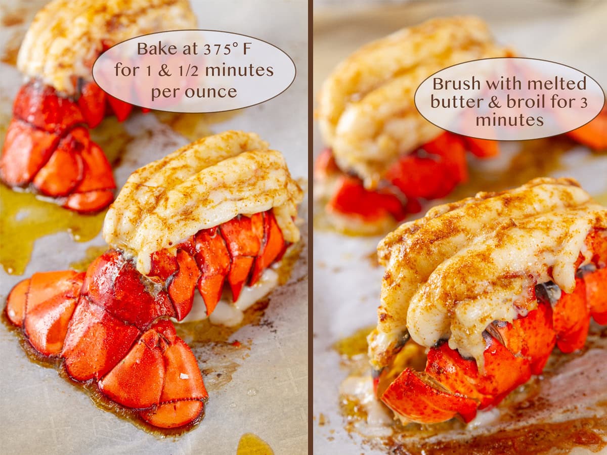 cooked lobster tail.