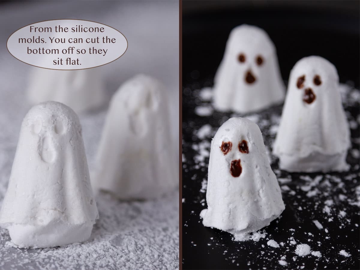 ghosts made in a silicone mold.